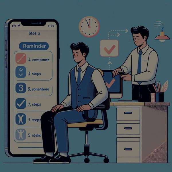 Quelles étapes pour paramétrer un rappel de posture sur un smartphone pendant votre temps de travail?